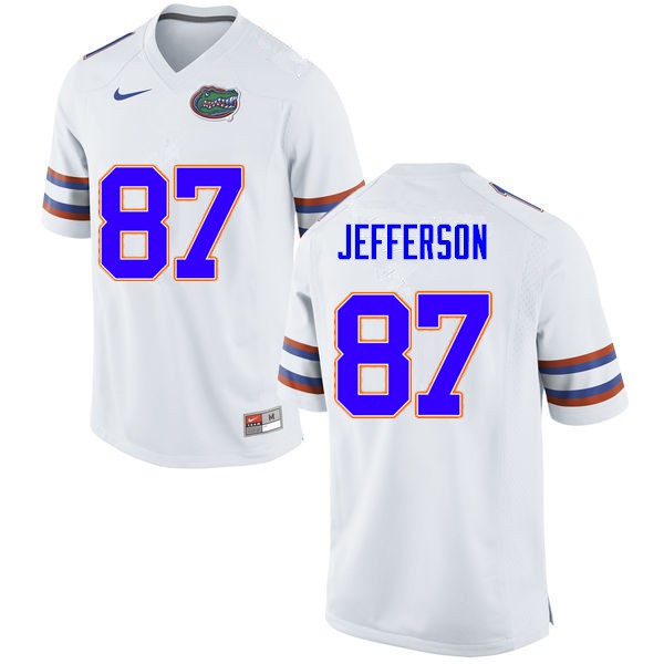 Men #87 Van Jefferson Florida Gators College Football Jersey White